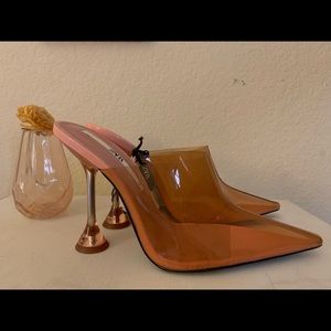 Zara Coral Clear Heel